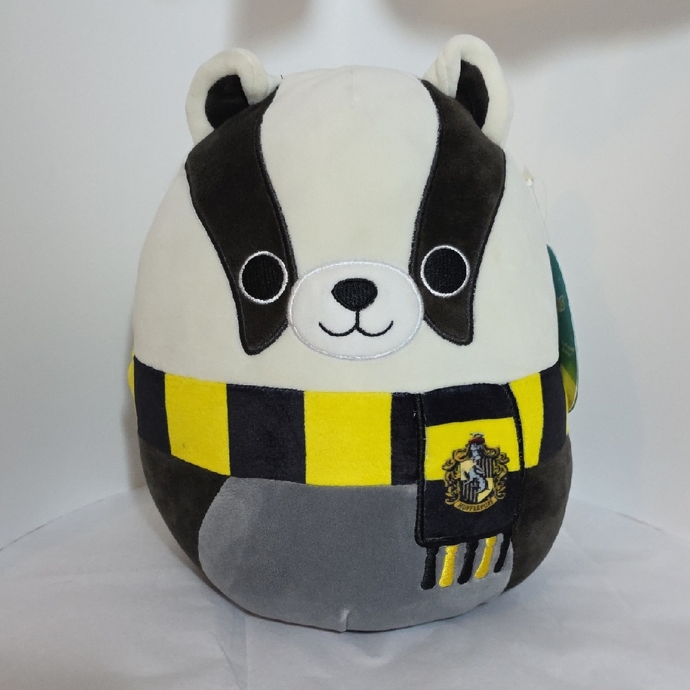 Harry Potter 10" Hufflepuff Badger Squishmallows Black and Yellow Stuffed Animal